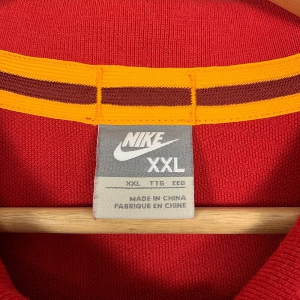 Vintage Nike Red Polo Shirt Red/Gold Swoosh Logo Preppy Sportswear Men's XXL - Picture 5 of 9